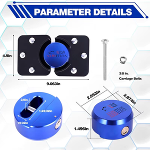 Hırs asma kilit Puck kilit anahtarlı ağır çelik asma kilitler ile farklı kapılar için kamyon kapıları römork - Product Image 3