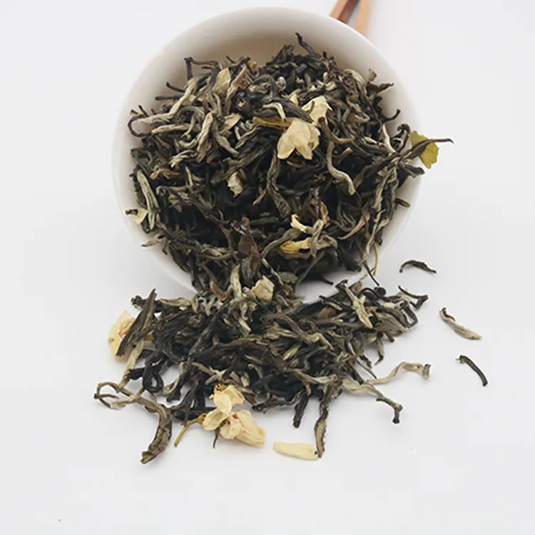 China Tea Factory Price Jasmine Green Tea Loose Leaf Orange Pekoe Flavored Jasmine Tea