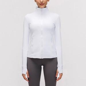 Custom logo Wholesale New Women Full Zip <b>Jacket</b> Yoga <b>Jackets</b> Women <b>Workout</b> Seamless Yoga <b>Jacket</b> - Product Image 4