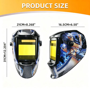 Casque de soudage à assombrissement automatique avec lentille jaune True Color, motif Anime, 4 capteurs, capot de soudage solaire pour soudeurs professionnels - Product Image 2