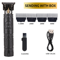 Tondeuse à cheveux professionnelle pour hommes, rétro, T9-Blade, sans fil, rasoir, tondeuse, 0,1 mm, machine à couper les cheveux de barbier