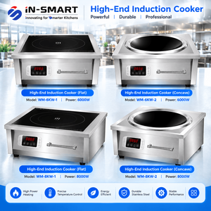 Cocina de Inducción Eléctrica Comercial Plana y Cóncava de 6000W/8000W, Equipo de Cocina para Restaurantes, Estufa Industrial de Alta Resistencia - Product Image 2
