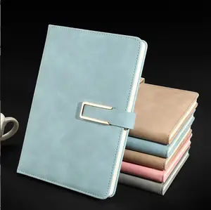 Wholesale Hot-selling High quality A5 leather custom business softcover notebook with lock diary office notebook printing