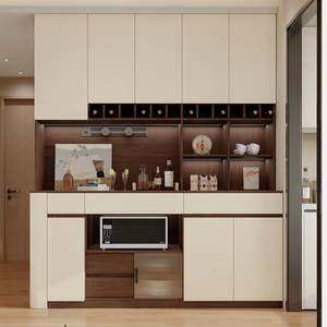 Luxury Dining Room Furniture Modern Wooden <b>Glass</b> Display <b>Rack</b> <b>Wine</b> Cabinet - Product Image 3