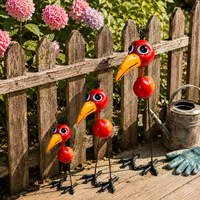 Statues de Toucan en Métal pour Jardin, Lot de 3 Tailles, Résistantes aux Intempéries, Décoration Extérieure de Jardin, Vente Directe Usine, Dropshipping Disponible