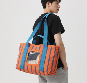 Özel küçük köpek kedi taşınabilir lüks hafif stil evcil hayvan taşıyıcı seyahat taşıma çanta <span class=keywords><strong>Pet</strong></span> Tote çanta temizle pencere ile - Product Image 5