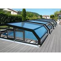 Véranda mobile pliable en verre trempé pour cour, terrasse extérieure, villa, balcon, intelligente, mobile et rétractable