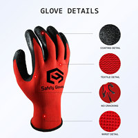 Gants de travail de sécurité en latex gaufré à prix compétitif, personnalisables, pour la construction et la mécanique, en promotion