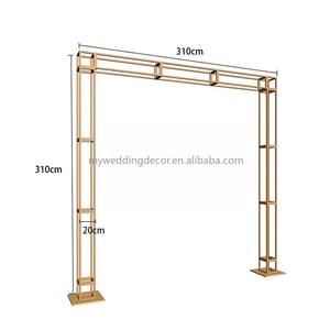 K26 - Decoraciones de Mesa de Boda Modernas y Duraderas de Alta Calidad, Tamaño y Color Personalizables, Arco de Metal Dorado, Soporte para Flores, Candelabro - Product Image 2