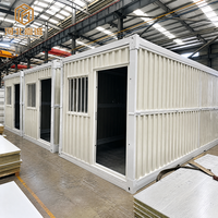 Maison conteneur pliable en acier ondulé de 20 pieds, préfabriquée, mobile, pour bureau, dortoir, chantier, installation rapide en 10 minutes