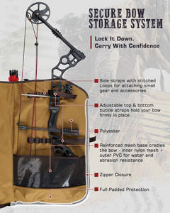 Bolsa de Lona Resistente para Arco Compuesto de 95 cm, Camuflaje, para Caza, Arquería, Aire Libre, Funda para Arco con Asa para Flechas - Product Image 2