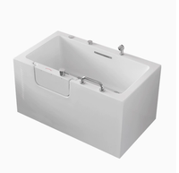Baignoire balnéo autoportante portable en acrylique avec jets de massage pour salles de bain à domicile, hôtels et villas