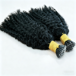 Extensiones de Cabello Afro 4b 4c con Puntas Nano de Silicona Pre-adheridas, Cabello Indio Rizado Afro Kinky de 28 Pulgadas y 100g - Product Image 4