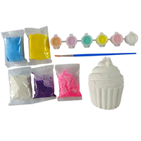 Elsas – jouets de crème glacée en plâtre, super léger, argile, boue de neige, ensemble de peinture acrylique pour enfants, bricolage de couleur, jouets d'apprentissage