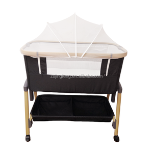 Joli 3 en 1 nouveau-né berceau réglable Portable à côté <span class=keywords><strong>de</strong></span> moi <span class=keywords><strong>lit</strong></span> bébé en bois comme cadre luxe bébé berceau chevet dormeur - Product Image 6