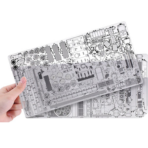 Khắc laser <span class=keywords><strong>3D</strong></span> ghép hình câu đố Vàng gian hàng tự làm mô hình Kit bạc kim loại thép không gỉ ghép hình câu đố - Product Image 5