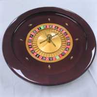 QINLONG Roue de Roulette Professionnelle en Bois Massif de Haute Qualité, 22 Pouces, Produit de Divertissement