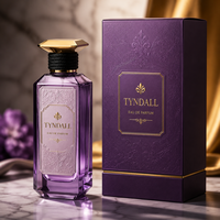 Flacon de parfum artistique unique imprimé sur mesure avec boîte 100 ml pour marque privée personnalisée avec logo doré