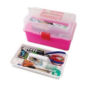 12英寸多功能收纳盒桌面抽屉艺术工具箱儿童便携式小学工具家用收纳盒