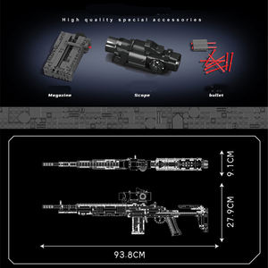 Bloques de Plástico para Construir un Modelo de Rifle de Batalla <span class=keywords><strong>MK14</strong></span> 14026, Juego de Bloques de Plástico para Niños, Juguete de Construcción de Pistola, Regalo - Product Image 5