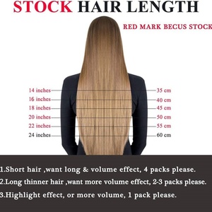 Extensions de cheveux humains européens invisibles à pointe I, ondulés et raides, 22 pouces, livraison rapide FH - Product Image 4