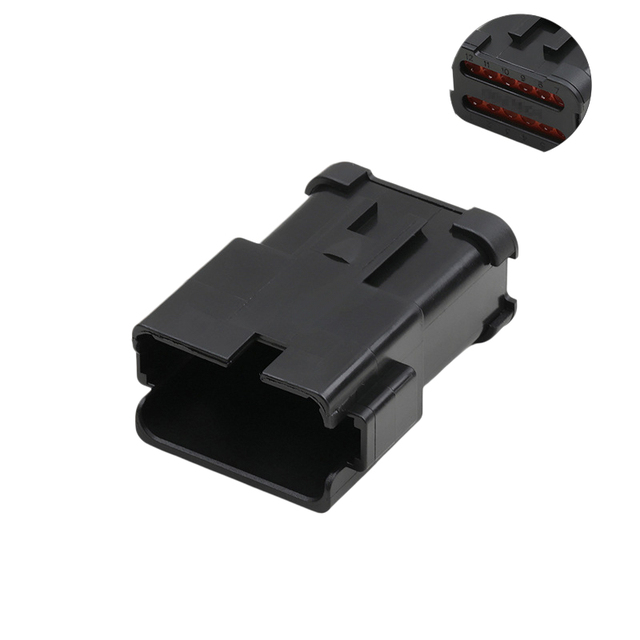 12Pin Heavy Duty Automotive Connector Plug Housing Black Nylon for Agricultural Machinery Electrical Wiring Accessories