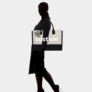 Sac de plage écologique personnalisé avec logo, sac fourre-tout en toile de coton recyclé uni pas cher, sac cadeau monogrammé de Noël, sacs de shopping - Product Image 6