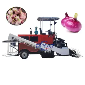 Gran oferta, máquina cosechadora de ajo, cortador de tallo de raíz de ajo con tractor ambulante