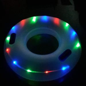 Led Inflatable Swimming Ring 120cm With Lights For Adults Water Sports Fitness Floating Pad Solid Color PVC - Product Image 1