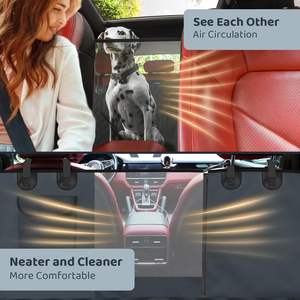 Housse de siège de voiture imperméable pour chien, protection de dossier de siège arrière, hamac avec protection latérale en maille, housse de siège de voiture pour chien - Product Image 2