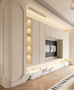 Moderna granja de madera TV soporte unidad de pared para el hogar o el hotel sala de estar o dormitorio muebles para apartamento - Product Image 5