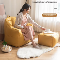 Canapé pouf DISHI au design moderne pour enfants ou adultes, fauteuil, canapé paresseux, tissu d'ameublement en tissu technique
