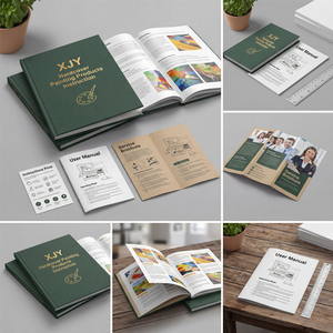 Brochures d'instructions pour produits de peinture à couverture rigide XJY, manuels d'utilisation, brochures de service, livres d'instructions, livrets/manuellets imprimés - Product Image 2