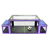 Machine d'amusement Lumière LED Subsoccer 3 Table Football Jeu avec deux chaises Assis Football Sous la table