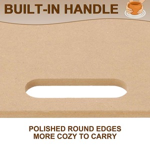 Planche <span class=keywords><strong>à</strong></span> <span class=keywords><strong>modeler</strong></span> portable en MDF brun LISI avec poignée pour poterie, céramique, argile polymère, estampage/cuisson (multiple) - Product Image 3