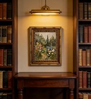 Décoration Murale Paysagère Rétro Encadrée Or – Art Impressionniste Fleurs Sauvages – Échantillons OEM ODM Prêts en Moins d'une Journée