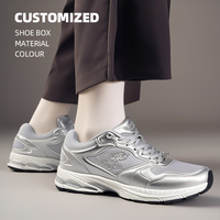 Baskets de sport respirantes à lacets pour homme, avec empeigne en maille et semelle souple, idéales pour la marche et la course en automne/hiver