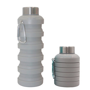Bouteille d'eau pliable en silicone sans BPA de 500 ml, idéale pour le camping et la sécurité de l'eau bouillante - Vente en gros - Product Image 3