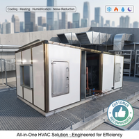 Unité de traitement d'air à récupération d'énergie avec roue thermique et serpentin de refroidissement pour système de ventilation industrielle