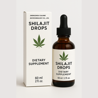 Extrait liquide pur de Shilajit de l'Himalaya de l'usine OEM, gouttes de Shilajit purifiées naturellement, supplément d'acide fulvique de qualité alimentaire