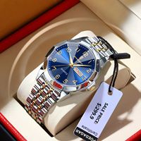 Reloj POEDAGAR 852 de Lujo para Hombre, Resistente al Agua, Luminoso, con Fecha, Día de la Semana, Cuarzo, Acero Inoxidable, Moda Casual, Reloj Masculino