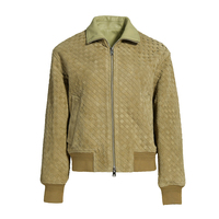 Jxwatcher – Nouvelle veste bomber personnalisée en véritable peau de mouton tissée pour femme, style vintage, en daim véritable, coupe courte, pour l'automne