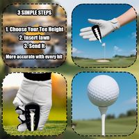 Outil de réglage de la hauteur du tee de golf, aide à l'entraînement de golf, outil de réglage de la hauteur du tee, outil d'élévation du tee, marqueur de balle