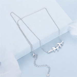 Youchuang 2024 moda delicada joyería barata colgante collar 925 plata esterlina sublimación verano cadenas finas collares de hojas - Product Image 6