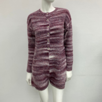 Ensemble de deux pulls longs en tricot pour femmes pour l'hiver - Laine écologique anti-boulochage