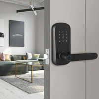 Serrure Intelligente en Aluminium en Gros pour Usine, Serrure Électronique Tuya Bluetooth HR avec Empreinte Digitale, Mot de Passe et Carte pour Maison, Villa, Hôtel