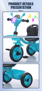 Triciclo para Niños, Triciclo Infantil con Luces y Música, con Luz LED, Bicicleta de Pedales de 3 Ruedas para Niños Pequeños - Product Image 6