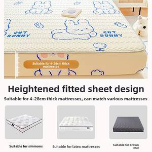 Ensemble de matelas rafraîchissant moderne en latex pour dortoir étudiant, trois pièces en soie glacée pour l'été, drap-housse imprimé lavable fabriqué à <span class=keywords><strong>la</strong></span> machine - Product Image 5