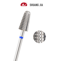 Forets coniques SHUANGJIA 13 mm à coupe droite en carbure de tungstène professionnels certifiés ISO/CE pour le retrait des ongles et la manucure gel souple