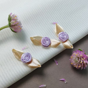 100% nailon prefabricado Mini lazo pequeño satén Lencería DIY accesorios para decoración de flores para accesorios de ropa interior - Product Image 5